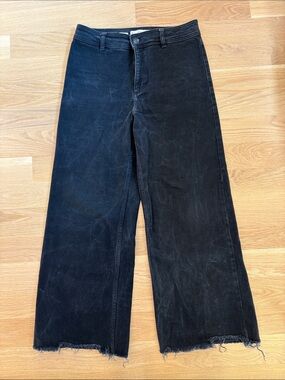 MNG Catherine High-Rise Wide Leg Women's Jeans in Black